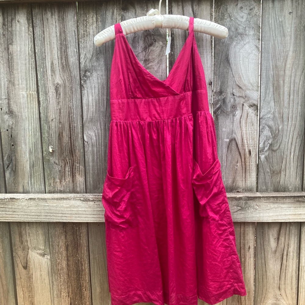American Eagle pink cotton sun dress